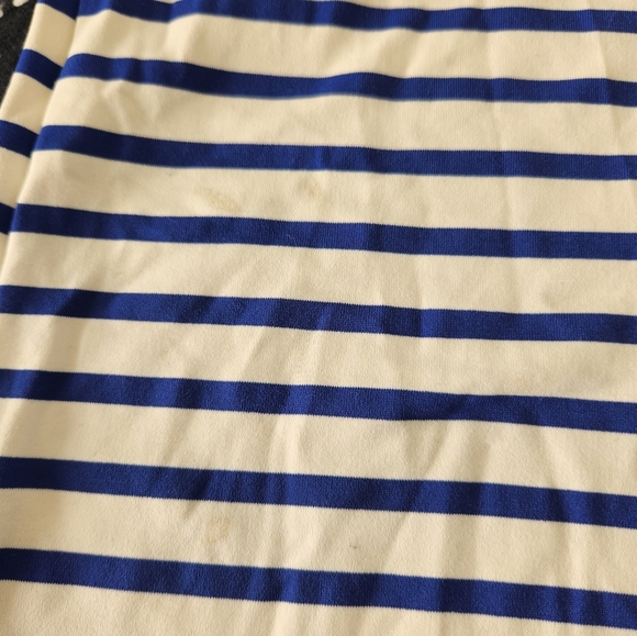 Saint James Propriano Form Fit Nautical Stripe Navy White Mini Dress - Picture 6 of 9